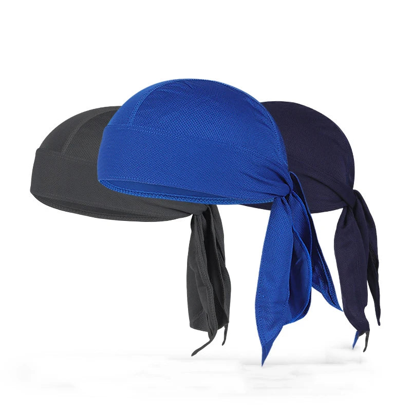 Outdoor Cycling Sweat-Wicking Beanie Cap Pirate Hats for Men and Women Favors Quick Dry Breathable Sports Hiking Turban