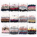 Fashion Girls Strong Ponytail Holder Elastic Hair Bobbles Custom Flower Silk Satin Velvet Hair Scrunchies Set for Women