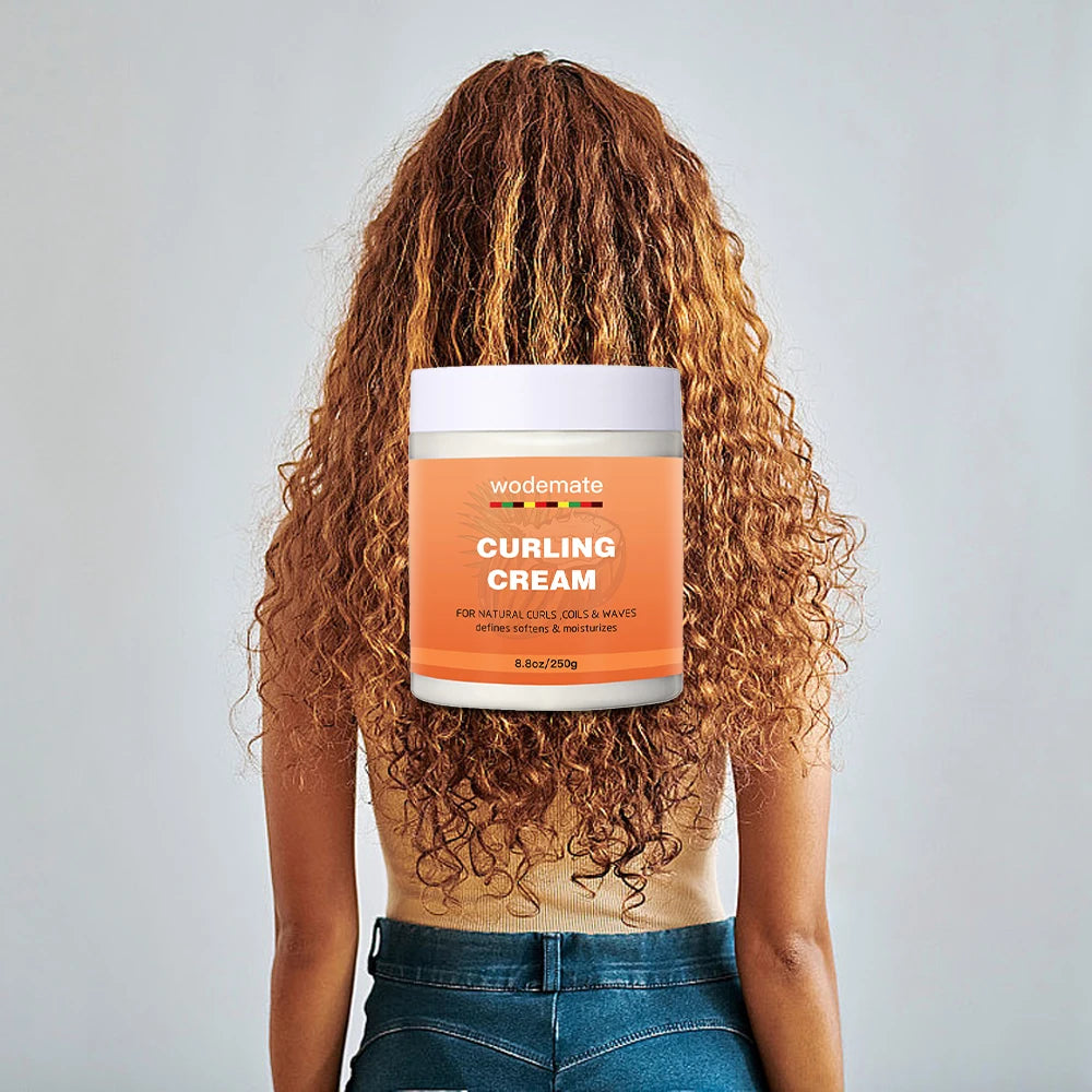 OEM Organic Curling Cream for Curly Hair-Moisturizing & Shaping with Coconut & Shea Butter 250g