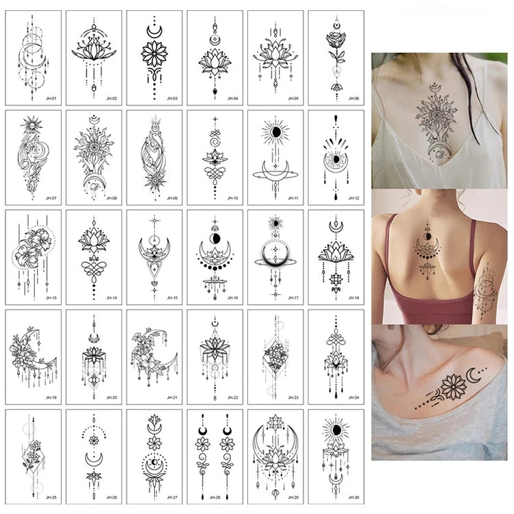 Custom Water Transfer Temporary Tattoo Sticker Paper Make And Print Body Temporary Tattoo
