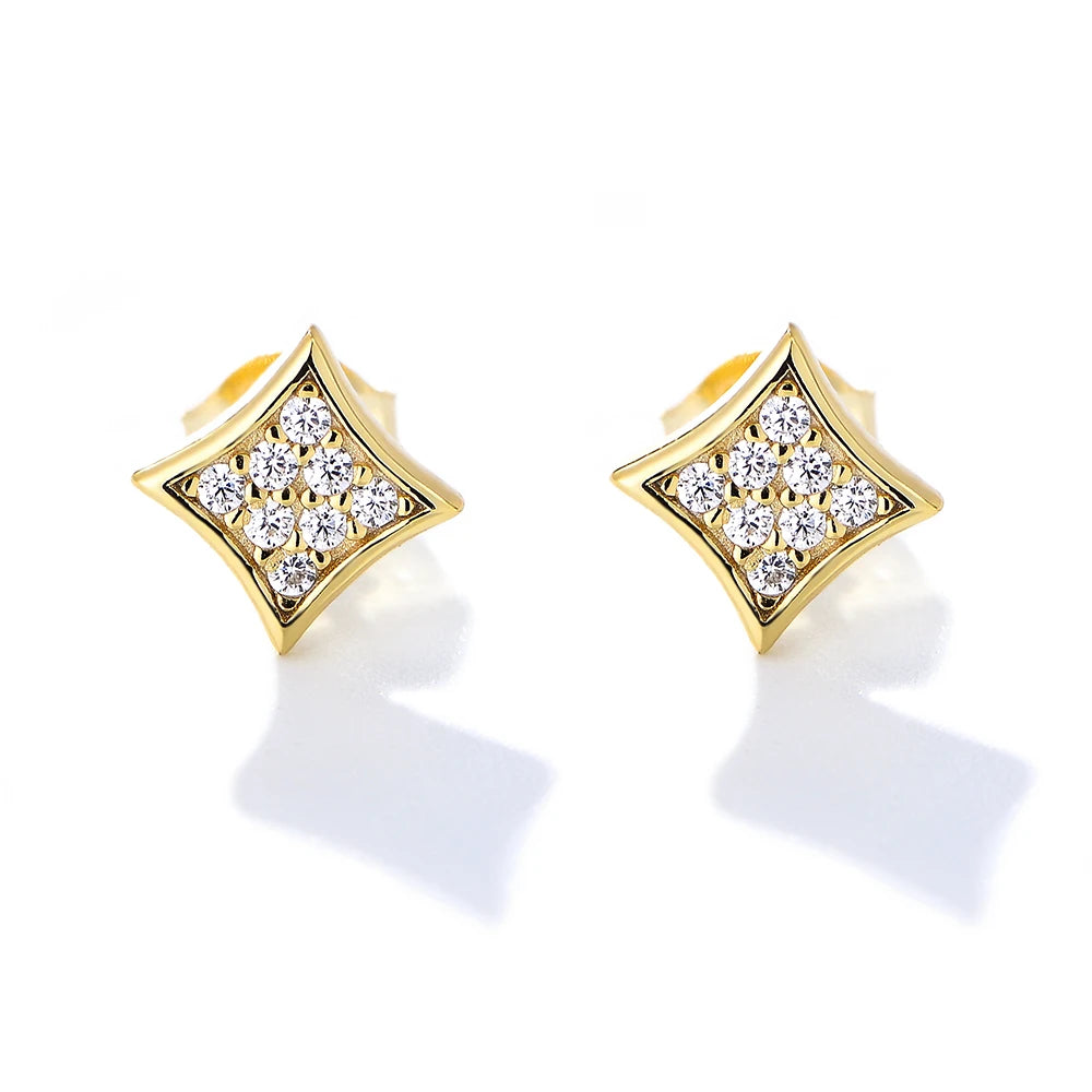 Professional Jewelry Factory Wholesale Modern Popular Designs at Affordable Prices 925 Sterling Silver Hoop Letter Rhinestone Ea