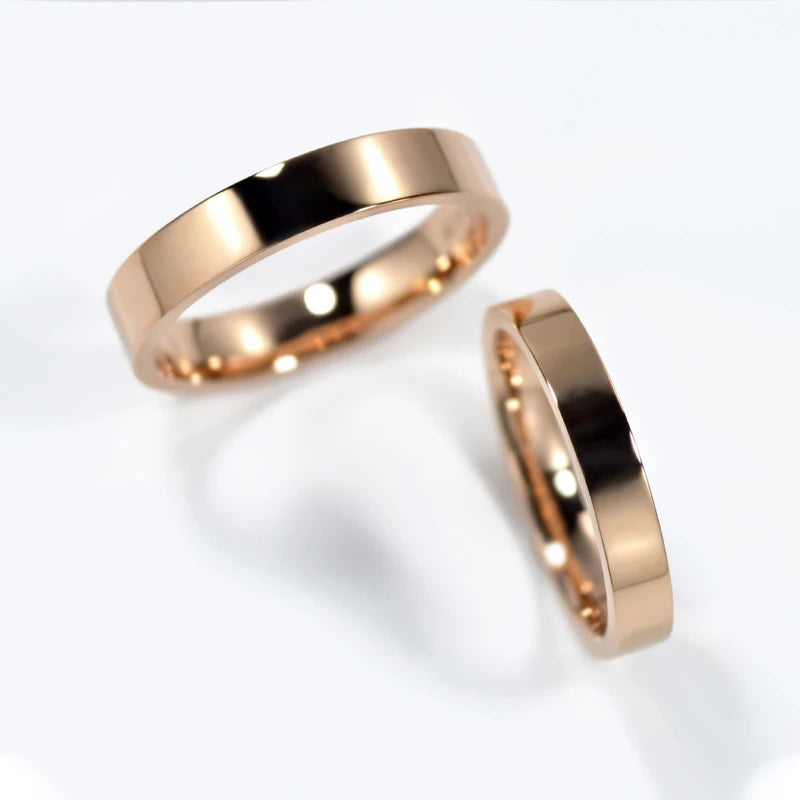 Simple Elegant Design Women 925silver 14K 18K Gold Ring Engagement Couple Ring Set for Men and Women Wedding