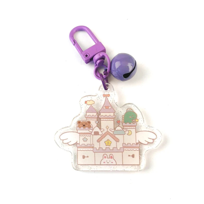 Cartoon Anime Digital Photo Fireproof Party Favor Cute Eco-Friendly Plastic Acrylic Keychain Custom Color Charms for Wholesale