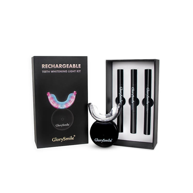 Glory Smile Best Home Rechargeable Whitening Led Light Wireless Teeth Whitening Kit 2020 Non Peroxide
