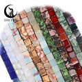 Zhe Ying Wholesale 4mm 6mm 8mm Natural Stone Square Beads Gemstone Lapis Agate Loose Cube Stone Beads for Jewelry Makig