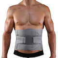 Grey Double Girdle Pull Elastic Band Strong Waist Support Lumbar Support Belt with Adjustable Straps