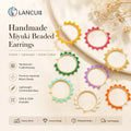 New Fashionable Custom Handmade Rainbow Geometric Beaded Hoop Earrings Boho Miyuki Earrings for Women Summer Jewelry