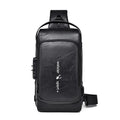 2026 Men Trending Shoulder Bag Waterproof Chest Motorcycle Bike Sling Bag with Lock Custom Logo USB Anti Theft Crossbody Bag