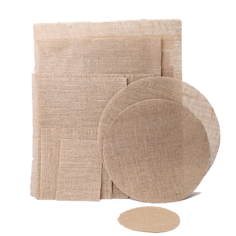 100% Natural Jute/Hessian Fabric Mat Waterproof Burlap Eco-Friendly Table Ware PVC PE Laminated Woven Upholstery Cover Parties