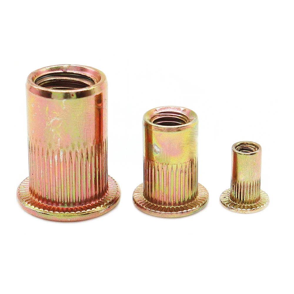 Factory Direct Sale Flat Head Hollow Rivet Nut and M6 1000pcs/box Tubular RivetCopper Rivet Flat Head Plain Body Steel
