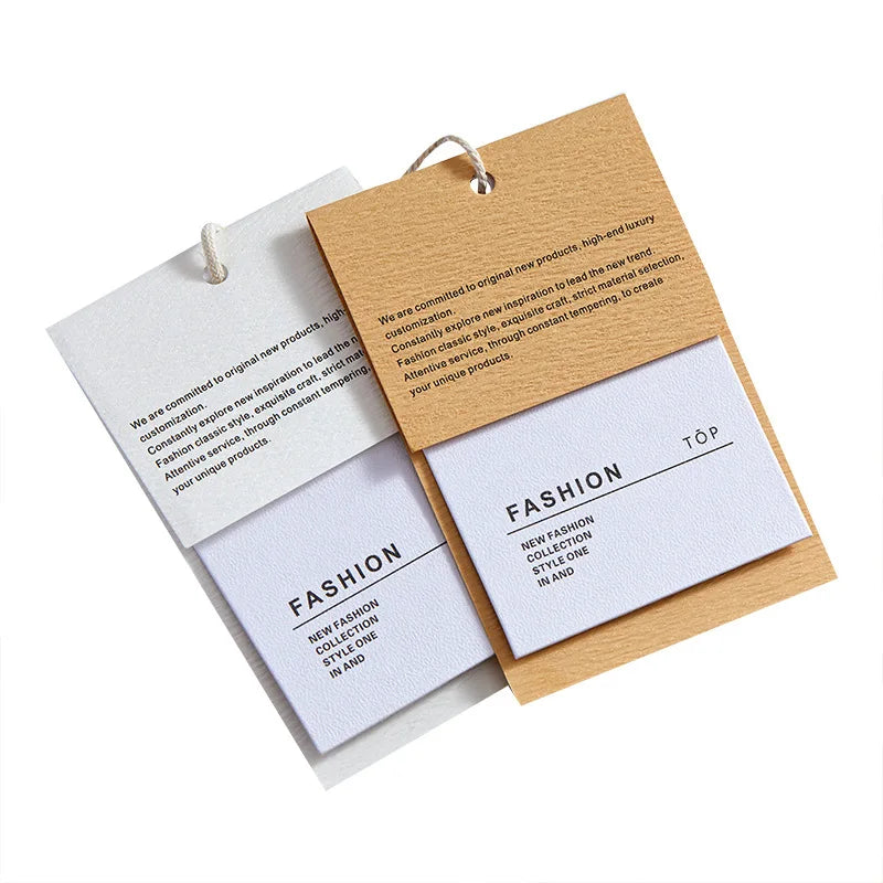 Best Selling Custom logo Size Biodegradable hang Tags square hang Tag Custom Clothing Labels and hang Tags