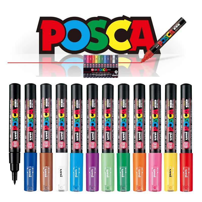 Uni Posca Paint Marker Mitsubishi Poster Colour Marking Pen Extra Fine Point PC-1M