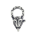 Cool Big Strong Animal Leopard Bracelet Lock Oxidized Sterling Silver Material Lobster Clasp Jewelry Findings