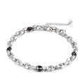KALEN Stainless Steel Thin Link Chain Bracelet and Necklace Men Jewelry Set