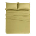 ODM/OEM Color/Size/Package 3/4-pieces Bedsheets Green Solid Color Pillowcases Microfiber Pigment Bed Sheet Set