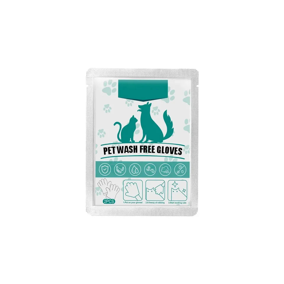Pet Grooming Gloves for Cats Dogs for Cleaning Soothing & Nourishing Pet Hair Gentle Deodorizing Wipes for Puppy Kitten