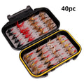 Newbility 40pcs 72pcs 100pcs 120pcs Fishing Accessories Kit Mixed Fly Fishing Tackle Accessories Fly Bait