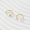 Joolim Jewelry Wholesale 18K  PVD Gold Plated Dainty Pearl CZ Stone Adjustable Stainless Steel Rings for Women