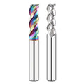 3 Flutes U-groove Carbide End Mill for Aluminium End Mill Coating Colorful CNC End Milling Cutter