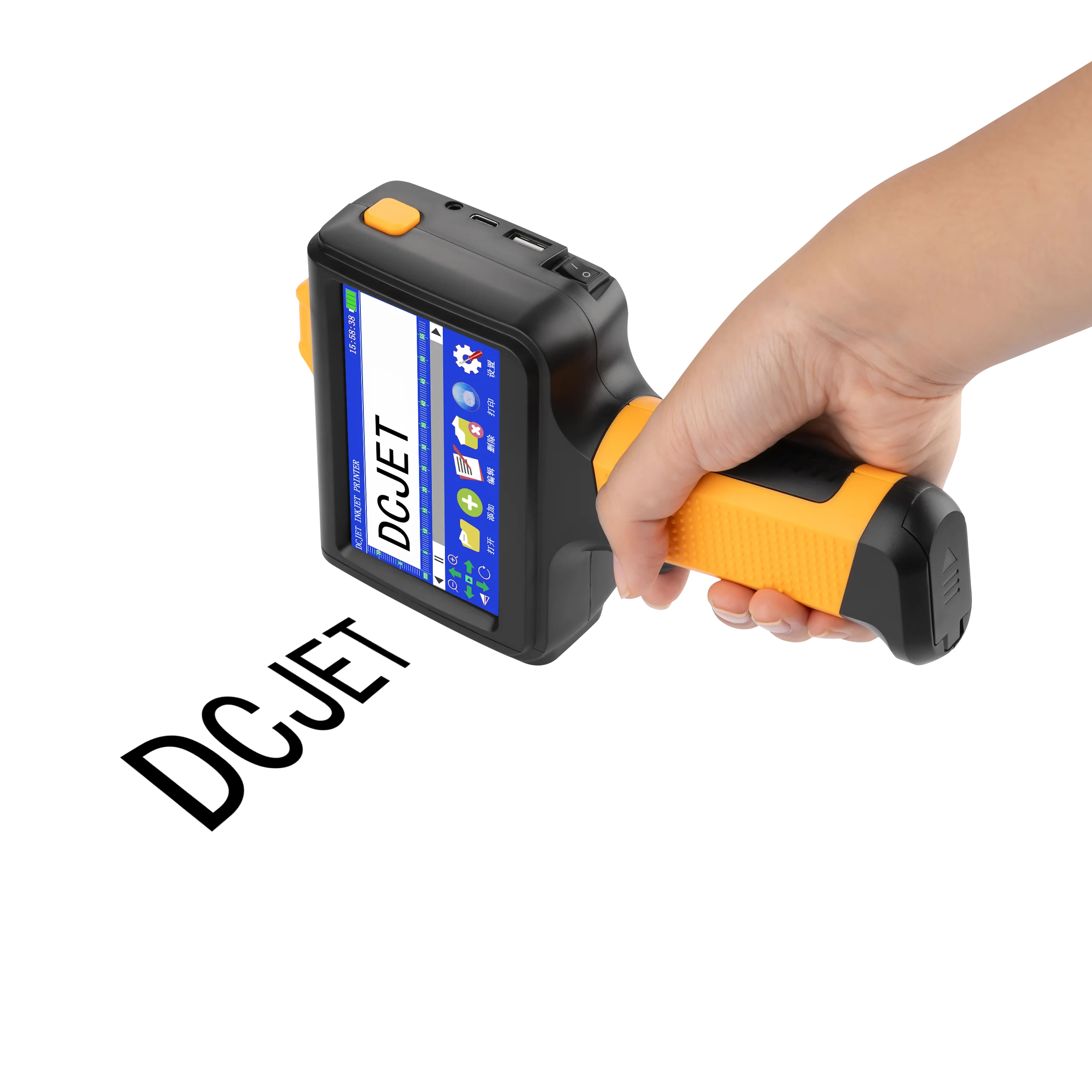 Handheld Inkjet Printer Portable Laser for Date Coding QR Code logo for Plastic Bottle Glass Alloy Steel Pipes Tin Films Foil