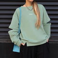 F240070 Custom 2026 New Style OEM Casual Wear Logo Puff Print Elbow Opening Sweatshirts Pullover Custom Women Oversized Jumper