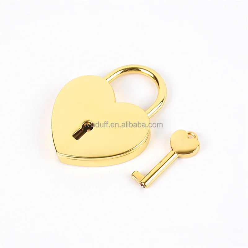 Factory Wholesale 45*59mm Colorful Heart Shape Padlock Door Lock Box Padlock Love Lock