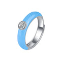 Fashion Advanced Light Luxury Ring Female S925 Silver Charm Party Trend Drip Ticking Finger Ring Female Senior Jewelry