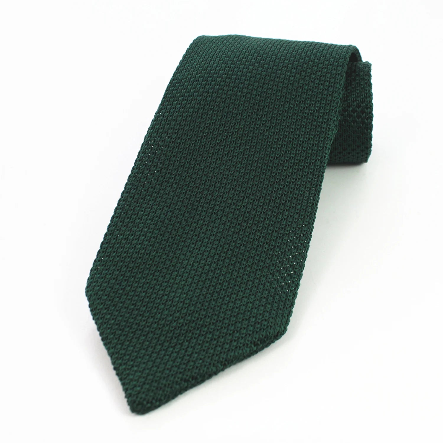 Men's Solid Color Knitted Tie Leisure Fashion Skinny Narrow Slim 7cm Neckties Classic Flat Woven Wedding Accessories
