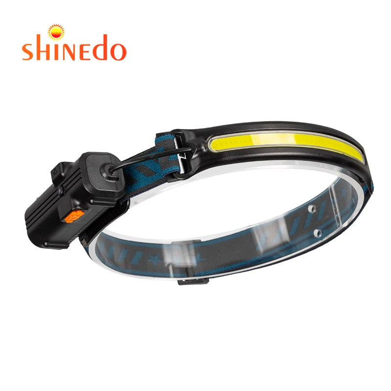 IP65 Waterproof Headlamp with White Light 7 Modes USB Rechargeable Headlight Adjustable Headlamp for Emergency and Hiking Gear