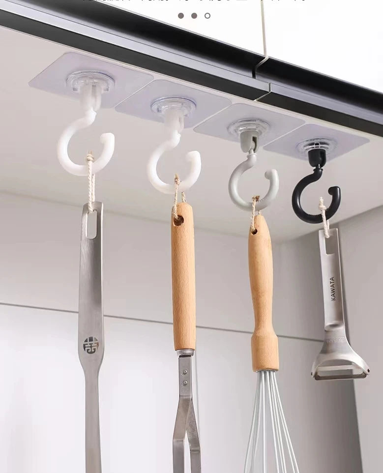 Ceiling Rotating Hook-Multifunctional Punch-Free Roof Wall Ceiling Powerful Door Hanging Hook