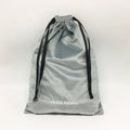 Custom Logo Large Luxury Gray Velvet Drawstring Bag Recyclable Promotional Storage Pouch for Shoes Gemstone Bracelets Watches