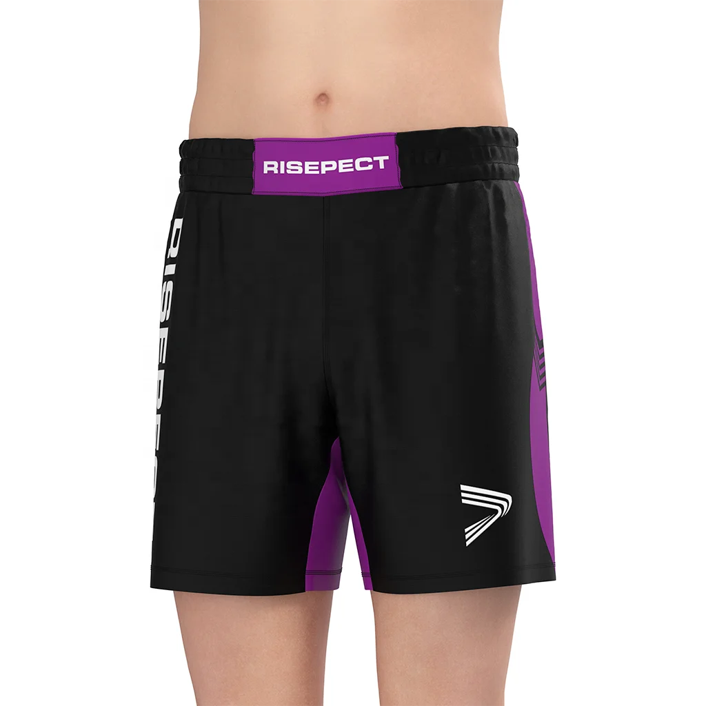 Mid Thigh No Gi Grappling Training Shorts Men High Elastic Comfortable Crotch Panel Ultralight 140GSM for Daily Gym