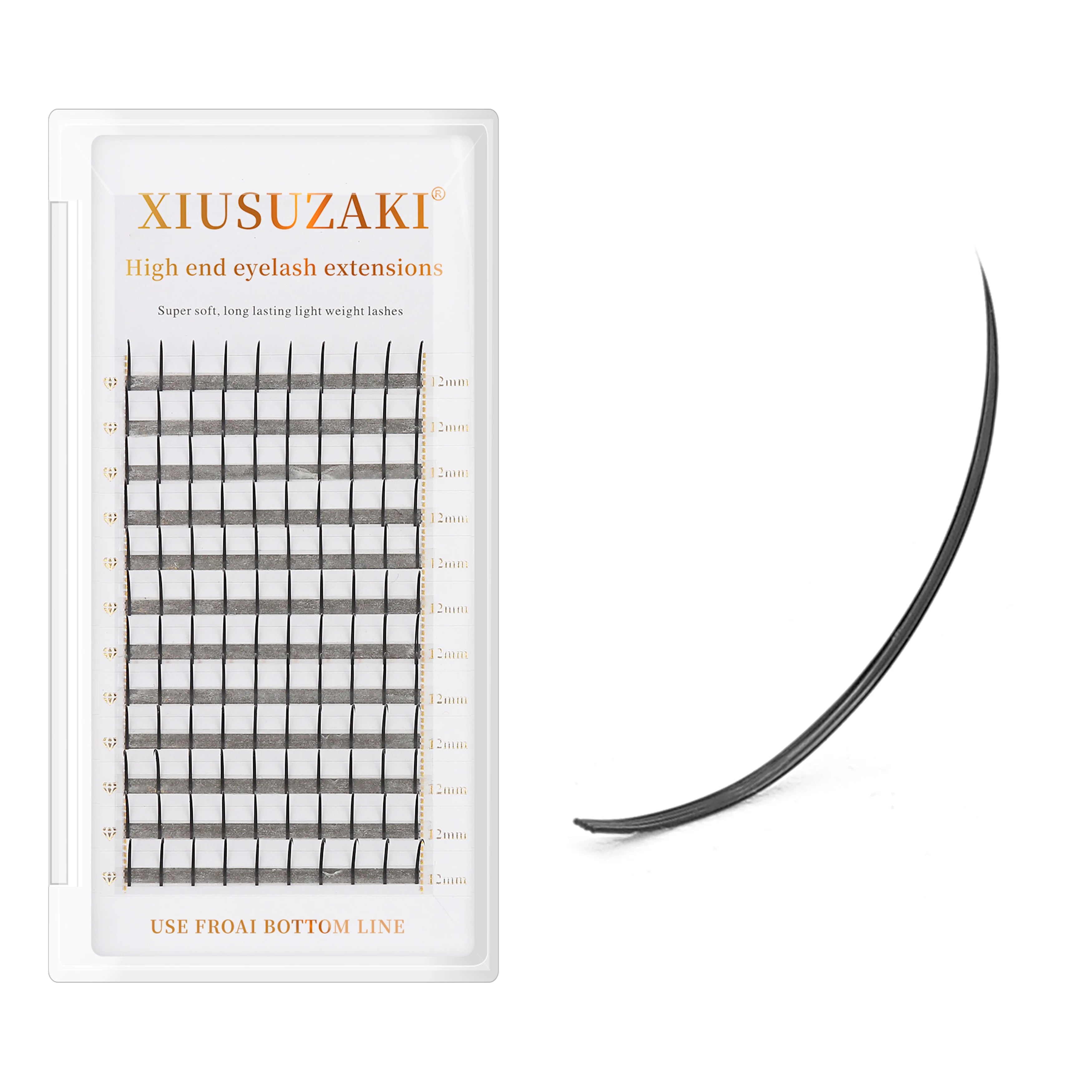XIUSUZAKI Wholesale Fairy Wet Lashes 0.07mm Thickness Volume Eyelash Extensions 7-18mm Length Promade Spikes Lashes