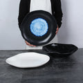 High Quality Extra Large Porcelain Bowls Plates Irregular Seafood Dinnerware Eco-Friendly Ceramic Dishes with Plant Pattern