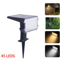 Tayire Outdoor Waterproof IP65 Solar Spot Lights 45 LEDs Landscape Solar Spike Light for Outside Pathway Yard Garden Walkway
