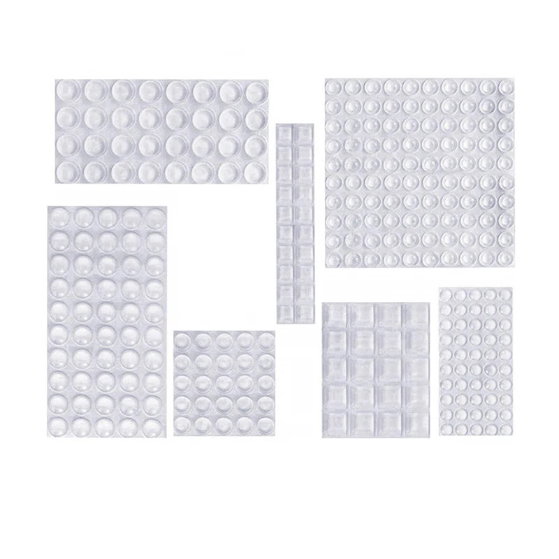 Adhesive Furniture Bumper Pads Noise Dampening Rubber for Cabinets Doors Drawers Wall Surface Protection