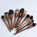 2023 Natural Walnut Wood Handle Makeup Brush Set Cosmetic Brush Set