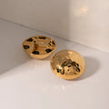 Fashion Half Ball Earring Stainless Steel Wholesale Texture Ball Gold Plated Earrings for Girls