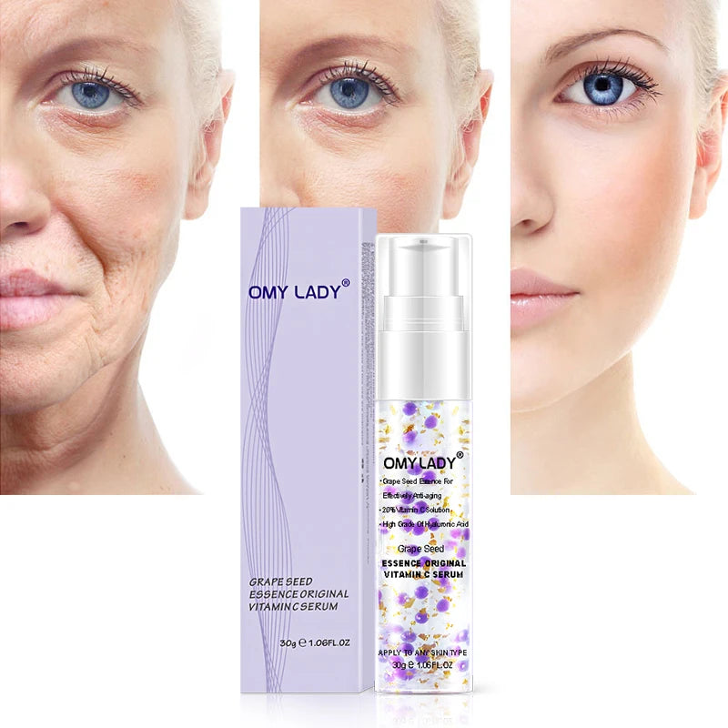 High Grade Skin Care Serum 20% Hyaluronic Acid & Vitamin C Facial Oil Organic Anti Aging Brightening Wrinkle Face Serum