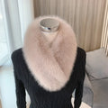 Winter Women's High Quality Artificial Faux Fox Fur Neck Warmer Collar Scarf Shawl Shrug with Clip Synthetic Fluffy Fur