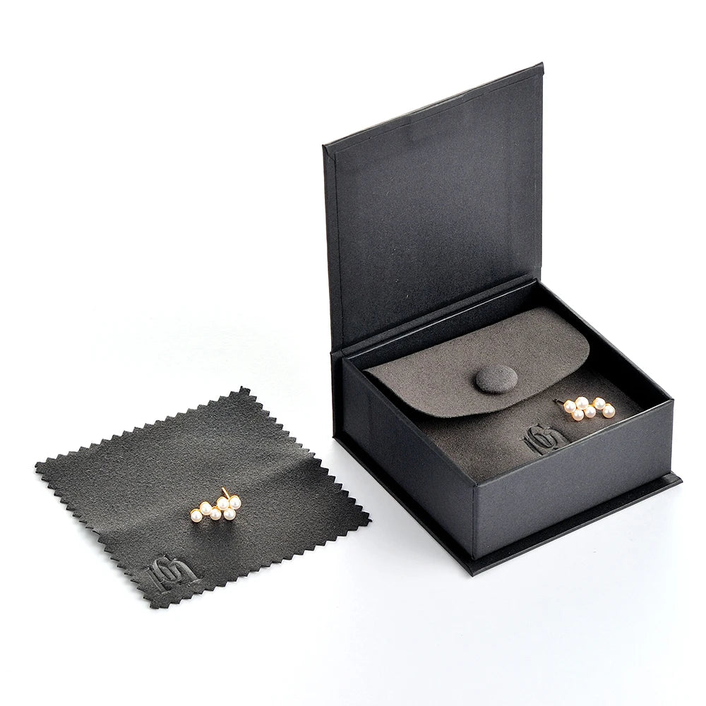 GLAMPKG Factory Luxury Custom Logo Cardboard Paper Bracelet Necklace Ring Pouches Magnetic Jewelry Packaging Box