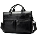 2023 New Designer Quality Genuine Leather Mens Large Capacity Handbag Laptop Bag Computer Briefcase with Many Pockets