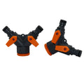 Plastic Hose Splitter 2 Way 1/2 3/4 Inch Female Thread Garden Hose Connector Water Tap Adapter with Valve