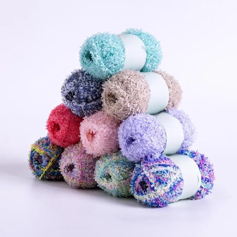 2025 New Fancy 100% Polyester High Tenacity Dyed Butterfly Yarn for DIY Knitting Sewing & Embroidery Clothing