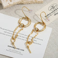 Shescity Trendy Elegant Style Drop Earrings Brass Material Long Designer Light Luxury Jewelry Women Earrings for Gifts