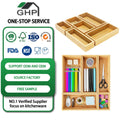 MultiUse Drawer Organizer Set Bamboo Storage Box Drawer Organizer Set Wooden Desk Storage Box  Multi-use Junk Drawer Organizer