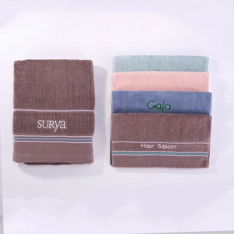 Brown Small Luxury Bath Towels Guest Bathroom Custom Embroidered Hotel Bathroom Bath Hand Towel Set