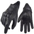 Suomy Vintage Motorcycle Leather Gloves Goatskin Street Riding Glove Motorcyclist Retro Brown Motorbike Gloves Racing Men Woman