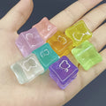 New Arrival Glow Dark Luminous Miniature 13mm Crushed Ice 18mm Ice Cube Design Acrylic Cabochons for Diy Decoration