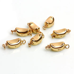 DEE.LUN TGC-20379 Brass Gold/Silver Plated Jewelry Findings Clasps & Hooks Ingot Shaped Necklace Bracelet Converter